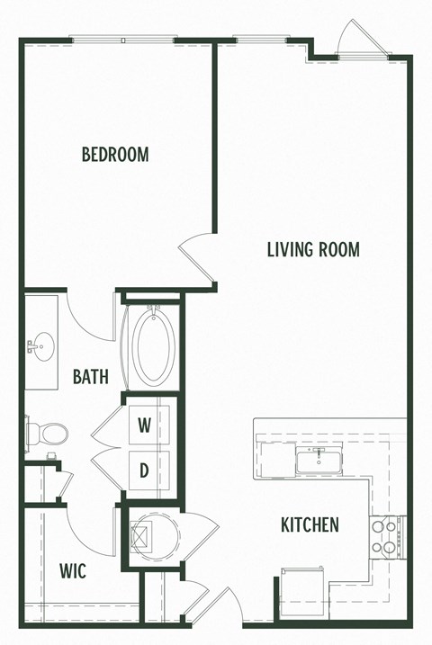 Bluejack Floorplan with 788 Sq. Ft. at Arcadia Decatur, Decatur, GA